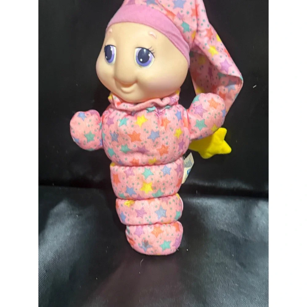 Playskool Gloworm 866 Plush Doll Pink Star Sleeper Pajamas Nightcap
